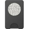 Black & Cream Butterfly Meadow Botanical Wildflower Pattern PopSockets PopGrip for MagSafe(Magnetic PopWallet)