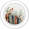 Book Lover Floral Book Theme Flower Girly Wildflower PopSockets PopGrip for MagSafe(Magnetic PopGrip)