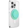 PopSockets Phone Grip for MagSafe with Kickstand, Magnetic Stand, Swappable Top, Secure Hold for iPhone MagSafe Cases, Phone & Tablet Grip – Aluminum Topo(Swirl Lime)