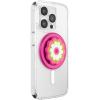 PopSockets Phone Grip for MagSafe with Kickstand, Magnetic Stand, Swappable Top, Secure Hold for iPhone MagSafe Cases, Phone & Tablet Grip – Aluminum Topo(Kaleidoscope Pink)