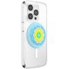 PopSockets Phone Grip for MagSafe with Kickstand, Magnetic Stand, Swappable Top, Secure Hold for iPhone MagSafe Cases, Phone & Tablet Grip – Aluminum Topo(Kaleidoscope Blue)