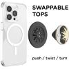 PopSockets Phone Grip for MagSafe with Kickstand, Magnetic Stand, Swappable Top, Secure Hold for iPhone MagSafe Cases, Phone & Tablet Grip – Enamel Lunar Dreams