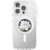 PopSockets Phone Grip for MagSafe with Kickstand, Magnetic Stand, Swappable Top, Secure Hold for iPhone MagSafe Cases, Phone & Tablet Grip – Enamel Water Lily Midnight(Water Lily Midnight)