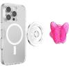 PopSockets Phone Grip for MagSafe with Kickstand, Magnetic Stand, Swappable Top, Secure Hold for iPhone MagSafe Cases, Phone & Tablet Grip – Molded Buttefly Magenta