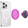 PopSockets Phone Grip for MagSafe with Kickstand, Magnetic Stand, Swappable Top, Secure Hold for iPhone MagSafe Cases, Phone & Tablet Grip – Tidepool Lava Lamp Absinthe(Purple Prism)