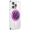PopSockets Phone Grip for MagSafe with Kickstand, Magnetic Stand, Swappable Top, Secure Hold for iPhone MagSafe Cases, Phone & Tablet Grip – Tidepool Lava Lamp Absinthe(Purple Prism)