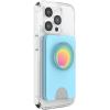PopSockets Phone Wallet with Expanding Grip and Adapter Ring for MagSafe, Phone Card Holder, Wireless Charging Compatible, Wallet Compatible with MagSafe – Phantom Aspen(Butterfly Pea Blue Boca Aura)