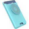 PopSockets Phone Wallet with Expanding Grip and Adapter Ring for MagSafe, Phone Card Holder, Wireless Charging Compatible, Wallet Compatible with MagSafe – Phantom Aspen(Blue)