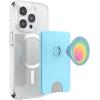 PopSockets Phone Wallet with Expanding Grip and Adapter Ring for MagSafe, Phone Card Holder, Wireless Charging Compatible, Wallet Compatible with MagSafe – Phantom Aspen(Butterfly Pea Blue Boca Aura)
