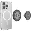 PopSockets PopGrip for MagSafe, Magnetic Phone Grip & Stand, Swappable Top, Secure Grip for iPhone MagSafe Cases, Kickstand for Hands-Free Viewing, Wireless Charging Compatible – Translucent Black
