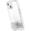 PopSockets iPhone 13 Case with Phone Grip and Slide, Phone Case for iPhone 13 – Black(Clear)