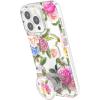 PopSockets iPhone 13 Pro Case with Phone Grip and Slide, Phone Case for iPhone 13 Pro – Black(Vintage Floral)
