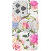 PopSockets iPhone 13 Pro Case with Phone Grip and Slide, Phone Case for iPhone 13 Pro – Black(Vintage Floral)