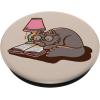Reading Cat Book Worm PopSockets Adhesive PopGrip(Adhesive PopGrip)