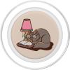 Reading Cat Book Worm PopSockets Adhesive PopGrip(Magnetic PopGrip)