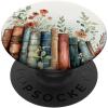 Book Lover Floral Book Theme Flower Girly Wildflower PopSockets PopGrip for MagSafe(Adhesive PopGrip)