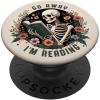 Go Away I’m Reading Funny Skeleton Book Lovers Bookish PopSockets Adhesive PopGrip(Adhesive PopGrip)