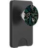 Green Botanical Fern Foliage & White Berry Floral Pattern PopSockets PopGrip for MagSafe(Magnetic PopWallet)