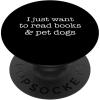 Pet Animal Lover Gift Bookworm Dog Books Reading PopSockets PopGrip: Swappable Grip for Phones & Tablets PopSockets Adhesive PopGrip(Adhesive PopGrip)