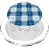 PopSockets Holiday Phone Grip & Stand, Holiday – Snow Plaid PopSockets PopGrip for MagSafe(Magnetic PopGrip)