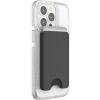 PopSockets Minimalist Slim Phone Wallet, Phone Card Holder, Wireless Charging Compatible, Wallet Without Grip Compatible with MagSafe®- Black, Small