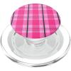 PopSockets Phone Grip – Pink Plaid PopSockets PopGrip for MagSafe(Magnetic PopGrip)
