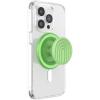 PopSockets Phone Grip for MagSafe with Kickstand, Magnetic Stand, Swappable Top, Secure Hold for iPhone MagSafe Cases, Phone & Tablet Grip, Cute PopSockets – Matcha Dew Happy Reflex(Matcha Curves)