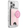 PopSockets Phone Wallet with Expanding Grip and Adapter Ring for MagSafe, Phone Card Holder, Wireless Charging Compatible, Wallet Compatible with MagSafe – Phantom Aspen(Strawberry Lemonade)
