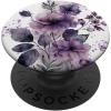 Purple Lavender Blossom Leaves Flower Floral Girly PopSockets Adhesive PopGrip(Adhesive PopGrip)