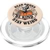 Read Books Be Kind Stay Weird Skeleton Reading Book Bookish PopSockets Adhesive PopGrip(Magnetic PopGrip)