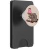 Reading Cat Book Worm PopSockets Adhesive PopGrip(Magnetic PopWallet)
