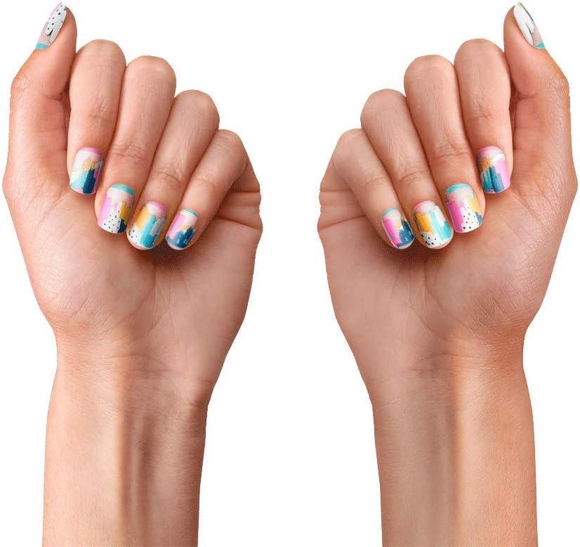 imagePopSockets 30 Gel Nails and Matching PopGrip with Swappable Top for Phones and Tablets Painterly Pastels