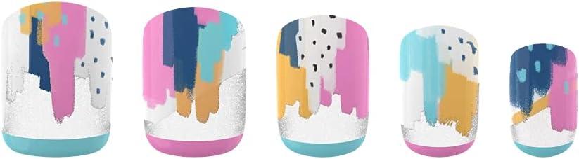 imagePopSockets 30 Gel Nails and Matching PopGrip with Swappable Top for Phones and Tablets Painterly Pastels