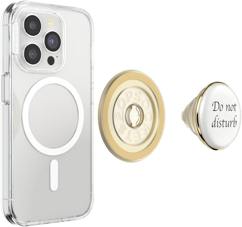 imagePopSockets Phone Grip for MagSafe with Kickstand Magnetic Stand Swappable Top Secure Hold for iPhone MagSafe Cases Phone ampamp Tablet Grip Resin DND
