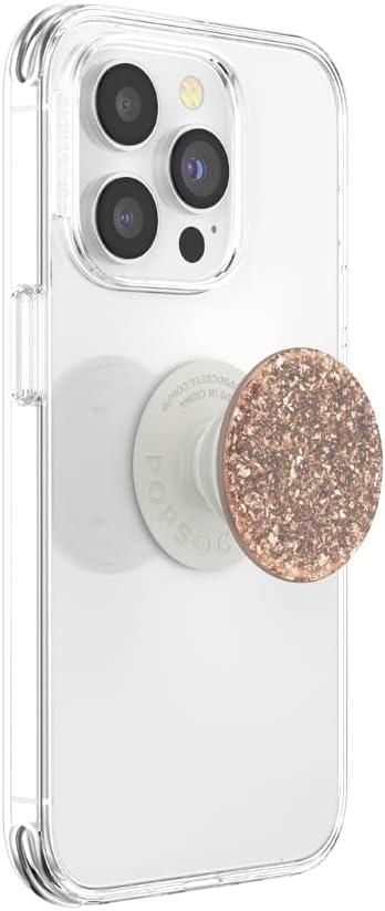 imagePopSockets Phone Grip with Expanding Kickstand Adhesive Grip Foil Confetti Rose Gold
