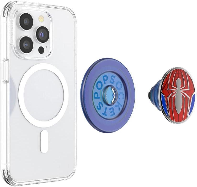 imagePopSockets Phone Grip with Expanding Kickstand Adhesive Grip Enamel SpiderManPeter Parker