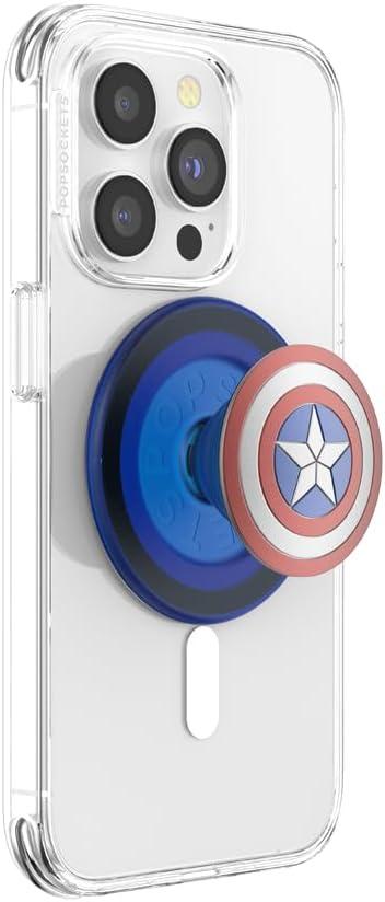 imagePopSockets Phone Grip with Expanding Kickstand Adhesive Grip Marvel Classics Enamel Marvel LokiCaptain America