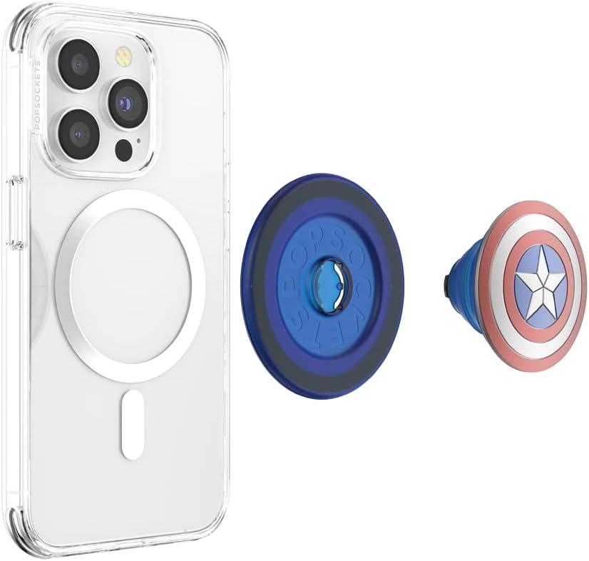 imagePopSockets Phone Grip with Expanding Kickstand Adhesive Grip Marvel Classics Enamel Marvel LokiCaptain America