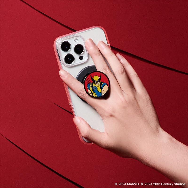 imagePopSockets Phone Grip with Expanding Kickstand Adhesive Grip Marvel Classics Enamel Marvel LokiEnamel Wolverine