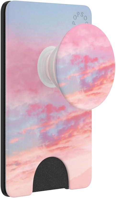 imagePopSockets Phone Wallet with Expanding Kickstand Phone Card Holder Pink CloudsPink Clouds