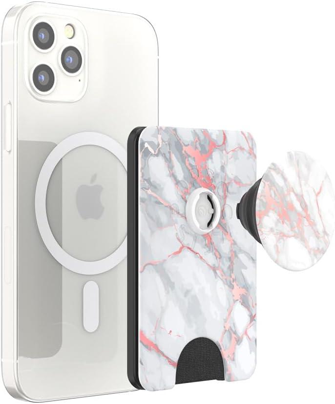 imagePopSockets Phone Wallet with Expanding Phone Grip Card Holder Graphic PopWallet Rose Gold LutzRose Gold