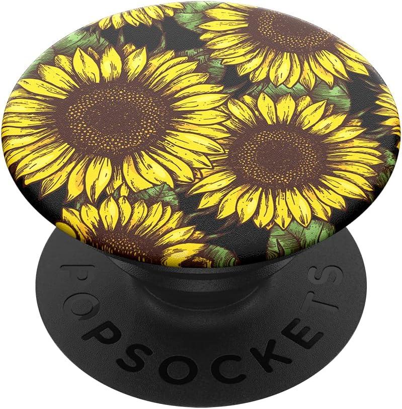 imagePopSockets PopTop Top only Base sold separately Swappable Top for PopGrip bases PopGrip Slide ampamp PopWallet BlackSunflower Power