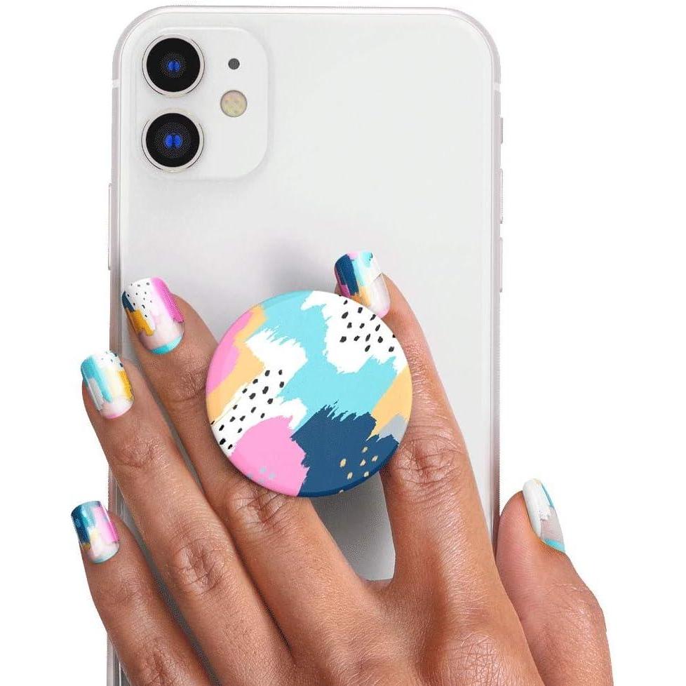 imagePopSockets 30 Gel Nails and Matching PopGrip with Swappable Top for Phones and Tablets  Painterly Pastels