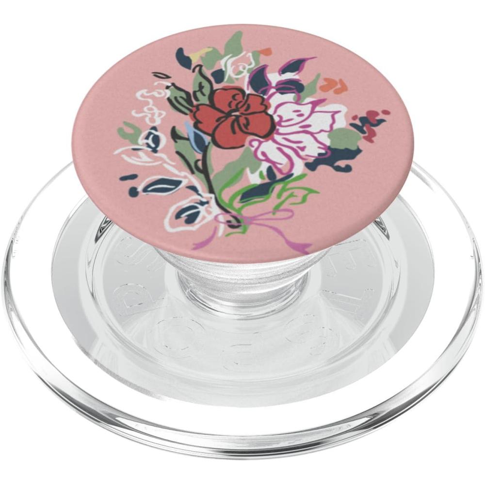 imagePopSockets Floral Phone Grip ampamp Stand  Pink Bouquet PopSockets PopWallet for MagSafeMagnetic PopGrip