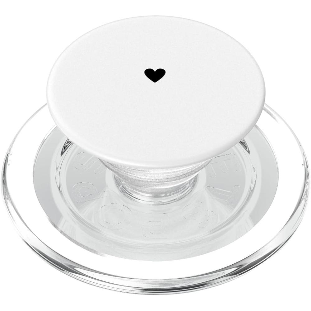 imagePopSockets Phone Grip Heart Cute  Small Black Heart PopSockets PopGrip for MagSafeMagnetic PopGrip