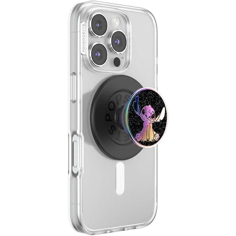 imagePopSockets Phone Grip for MagSafe with Kickstand Magnetic Stand Swappable Top Secure Hold for iPhone MagSafe Cases Phone ampamp Tablet Grip Disney Slick Enamel Oil Slick Stitch
