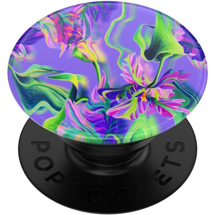 imagePopSockets Phone Grip with Expanding Kickstand Adhesive Grip Neon RoseBleary