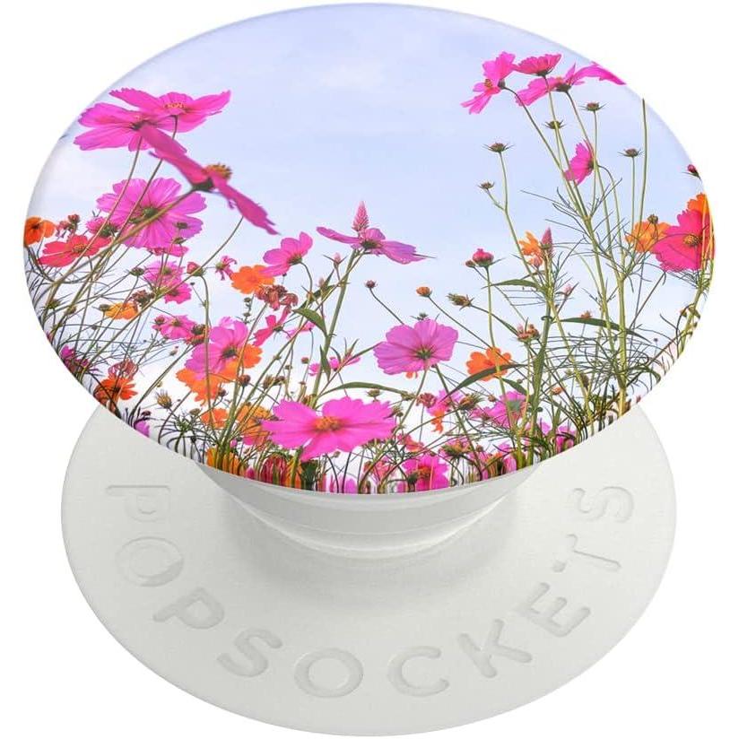 imagePopSockets Phone Grip with Expanding Kickstand Adhesive Grip  Neon RoseFuschia Bloom
