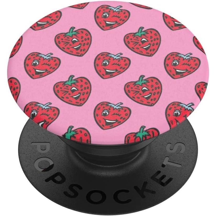 imagePopSockets Phone Grip with Expanding Kickstand Adhesive Grip Strawberry Jam DripBerry Cheeky