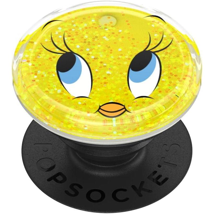 imagePopSockets Phone Grip with Expanding Kickstand Adhesive Grip  Translucent Glitter FlyTweety